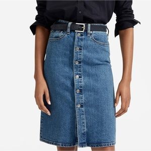 Everlane Blue Denim Pencil Skirt